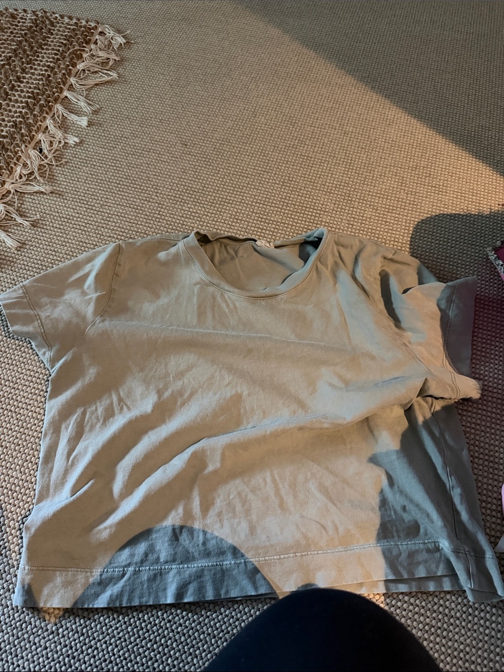 Light green cropped aritzia shirt